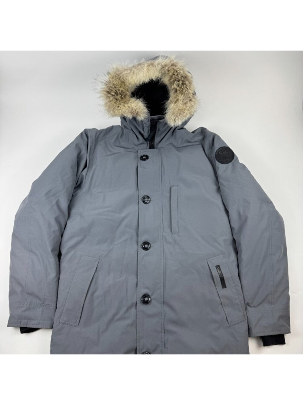 Canada Goose Chateau Parka Grey Branta Limited Size Large Coyote Fur Winter Coat
